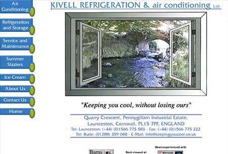 Screenshot of Kivell Refrigeration & Air Conditioning Ltd