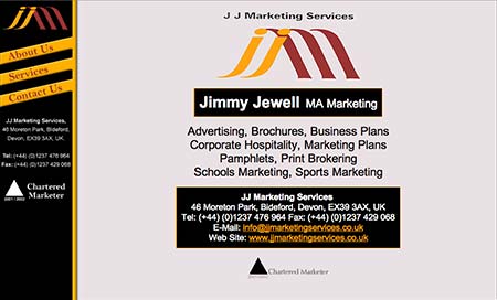 Screenshot of JJ Marketing Services
