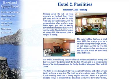 Screenshot of Hartland Quay Hotel