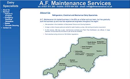 Screenshot of A.F. Maintenance Ltd