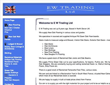 Screenshot of EW Trading Ltd