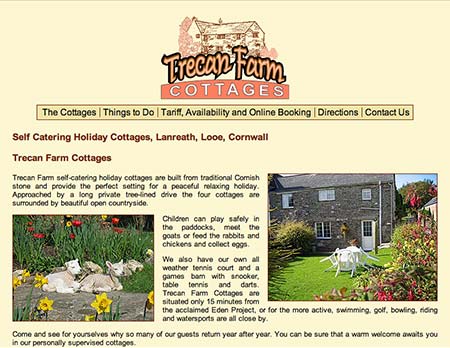 Screenshot of Trecan Farm Cottages