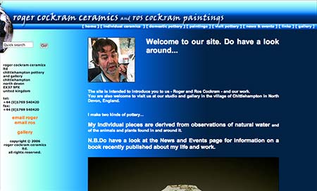 Screenshot of Roger Cockram Ceramics Ltd