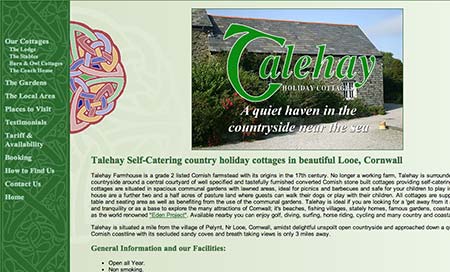 Screenshot of Talehay Holiday Cottages