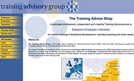 Screenshot of Training Advisory Group