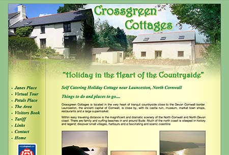 Screenshot of Crossgreen Cottages