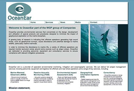 Screenshot of OceanEar Ltd