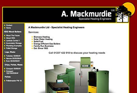 Screenshot of A Mackmurdie Ltd