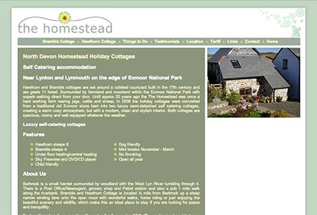 Screenshot of North Devon Homestead