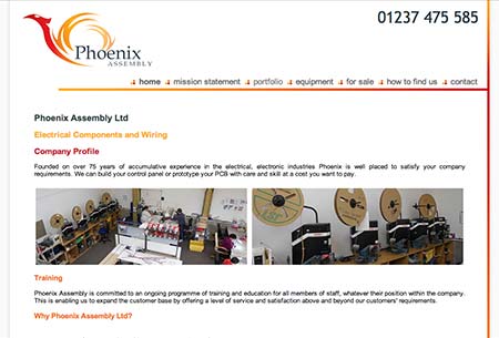 Screenshot of Phoenix Assembly Ltd