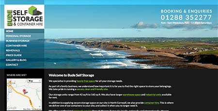 Screenshot of Bude Self Storage Ltd