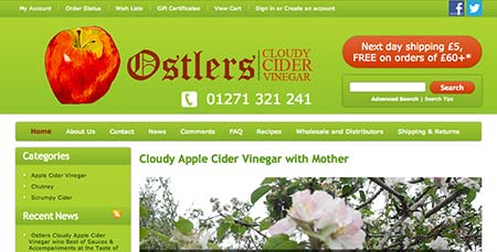 Screenshot of Ostlers Cider Mill