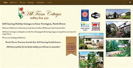 Screenshot of Hill Farm Cottages