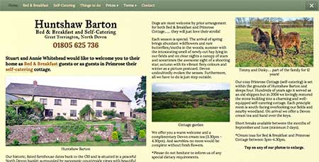 Screenshot of Huntshaw Barton